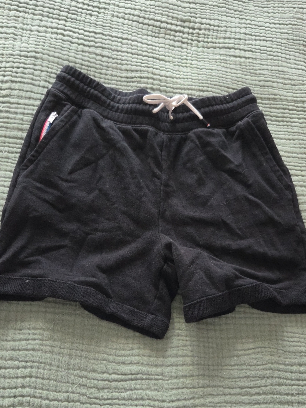 Black Women's Athletic Shorts with Drawstring